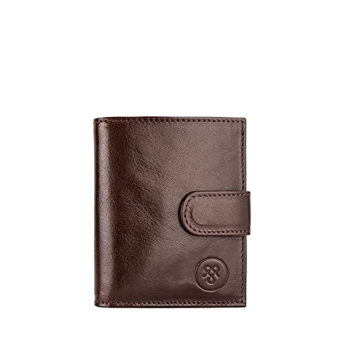 Handmade Italian Leather Small Wallet for Men in Brown