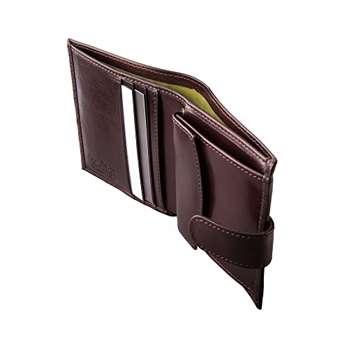 Handmade Italian Leather Small Wallet for Men in Brown