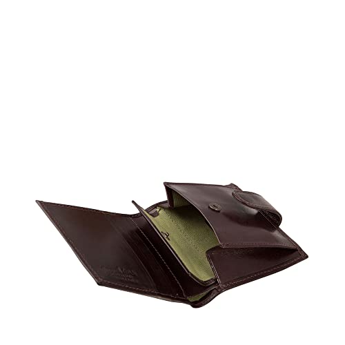 Handmade Italian Leather Small Wallet for Men in Brown