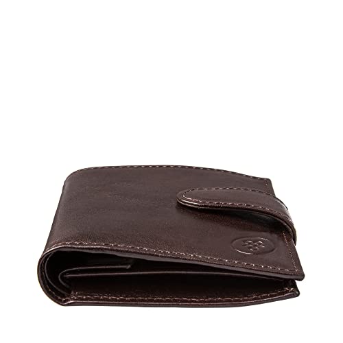 Handmade Italian Leather Small Wallet for Men in Brown