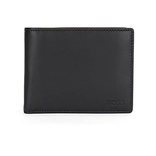 BOSS Men's Grained Leather Wallet with Embossed Logo