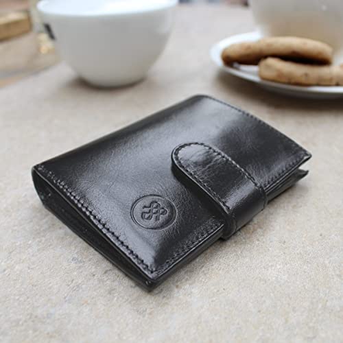 Handmade Italian Leather Small Wallet for Men in Brown