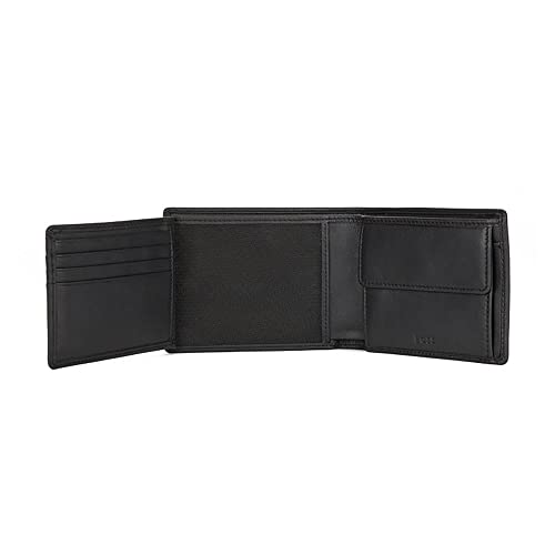 BOSS Men's Grained Leather Wallet with Embossed Logo