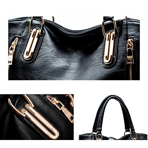 Women's Leather Designer Handbags with Multi Pockets