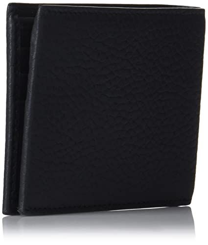 Men's Black Pebbled Leather Wallet by BOSS