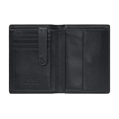Picard 7327 Men's Black Leather Designer Wallet Medium