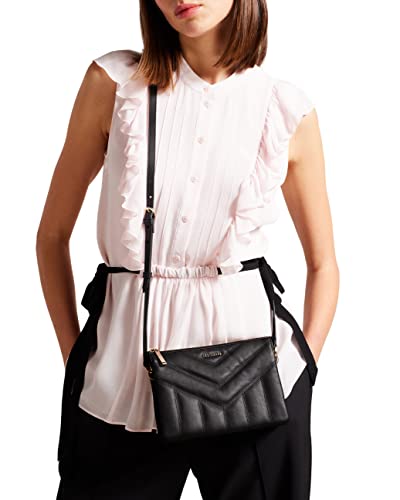 AYASINI Black Quilted Puffer Crossbody Designer Handbag