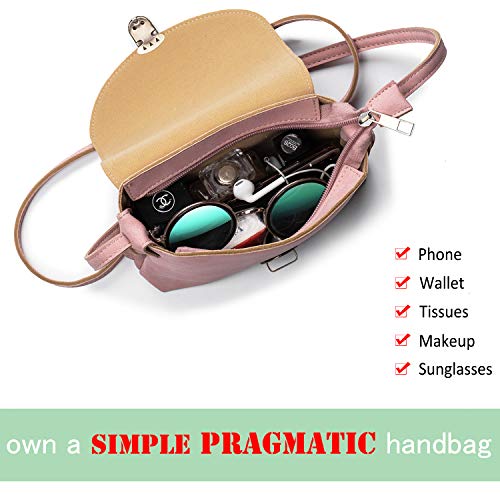 Pink Mini Crossbody with Anti-Theft Lock - Designer Handbag