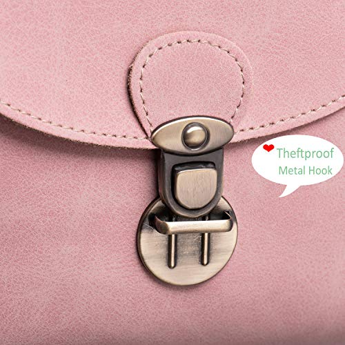 Pink Mini Crossbody with Anti-Theft Lock - Designer Handbag