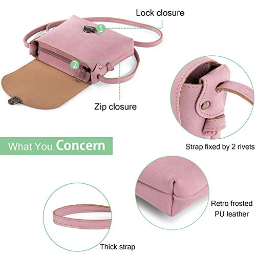 Pink Mini Crossbody with Anti-Theft Lock - Designer Handbag