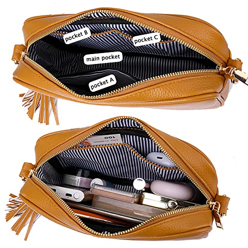 Pink Crossbody Bags with Tassel and Changeable Straps