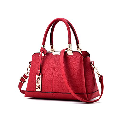Red PU Leather Designer Ladies Handbags by NICOLE & DORIS