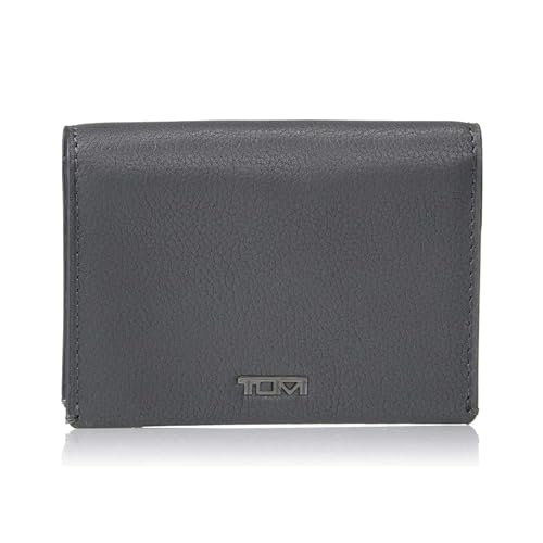 TUMI Grey Texture RFID Men's Card Case Wallet