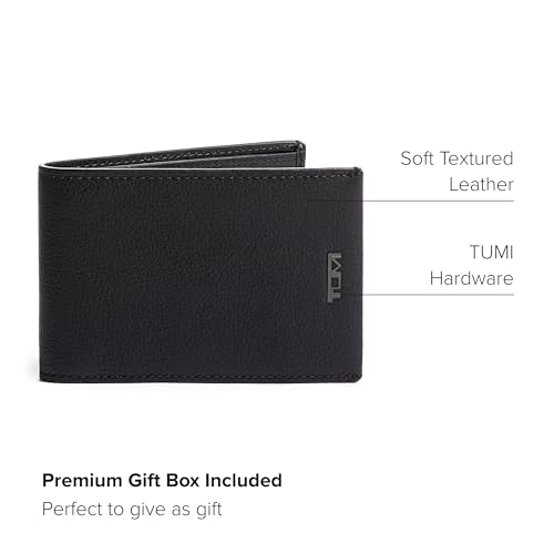 TUMI Nassau Slim Single Billfold, Black, Classic Style