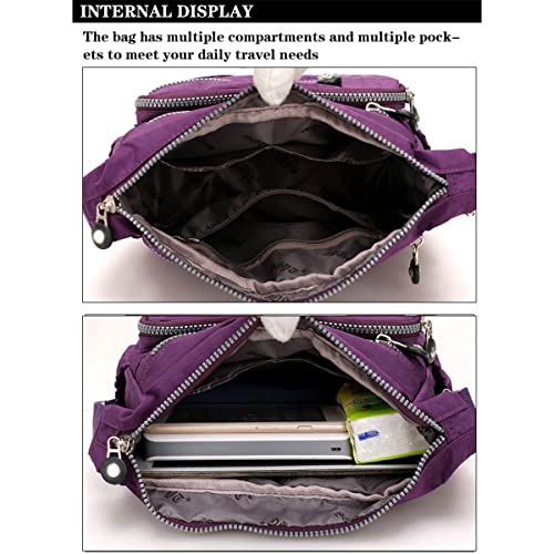 YYW Casual Cross Body Bag for Shopping and Hiking (Red)