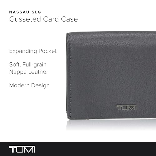 TUMI Grey Texture RFID Men's Card Case Wallet