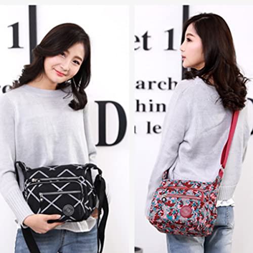 YYW Casual Cross Body Bag for Shopping and Hiking (Red)