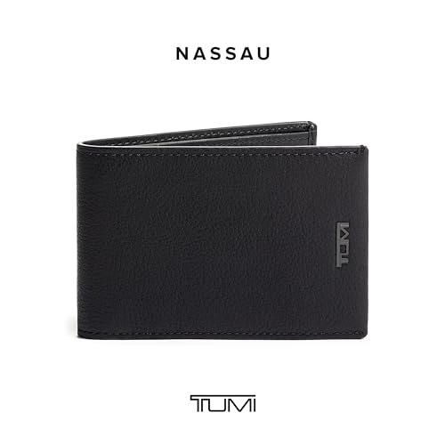 TUMI Nassau Slim Single Billfold, Black, Classic Style