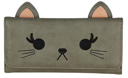 Loungefly Grey Cat Trifold Designer Handbag Wallet