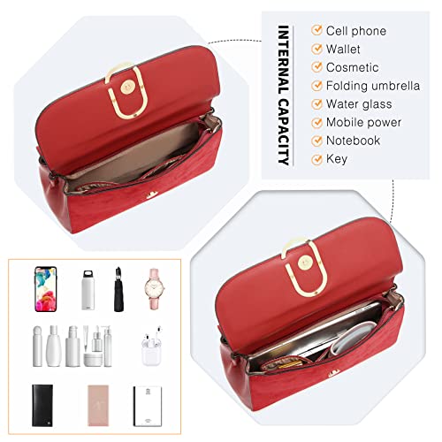 MISS LULU Women's Suede Top Handle Designer Handbag