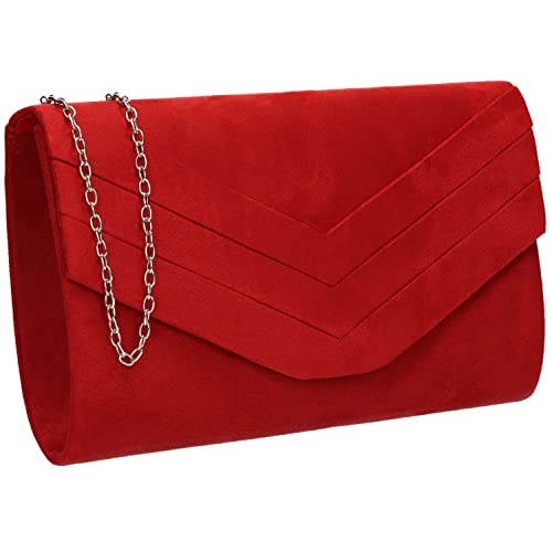 Stylish Samantha Clutch Bag for Women, Red