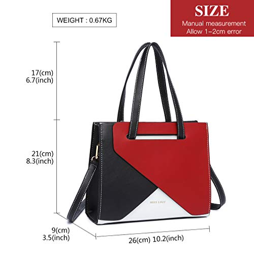 Stylish Miss Lulu Handbag with Adjustable Strap- Colorful Design