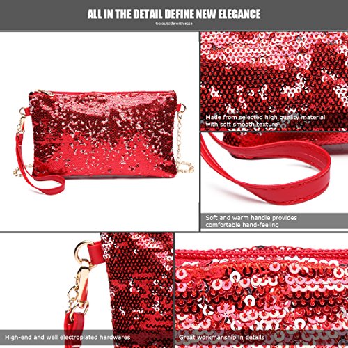 Shimmering Sequins: Miss Lulu Mini Crossbody Bag for Women
