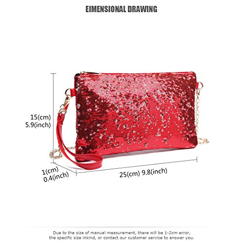 Shimmering Sequins: Miss Lulu Mini Crossbody Bag for Women