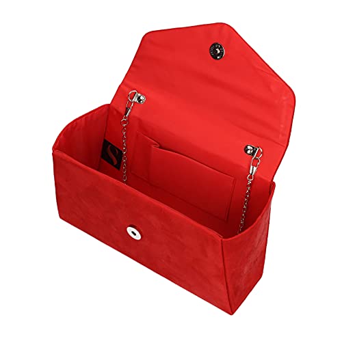 SwankySwans Kendall Velvet Envelope Womens Clutch Bag