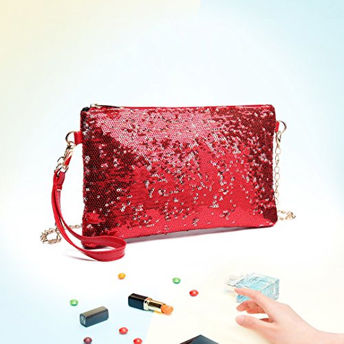 Shimmering Sequins: Miss Lulu Mini Crossbody Bag for Women