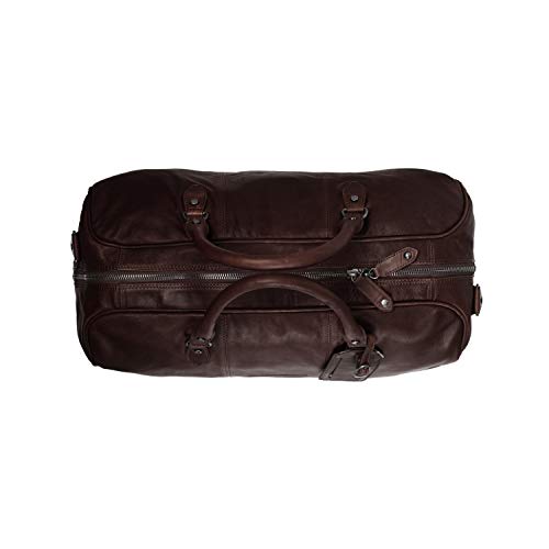Brown William Leather Weekend Bag by Chesterfield Brand