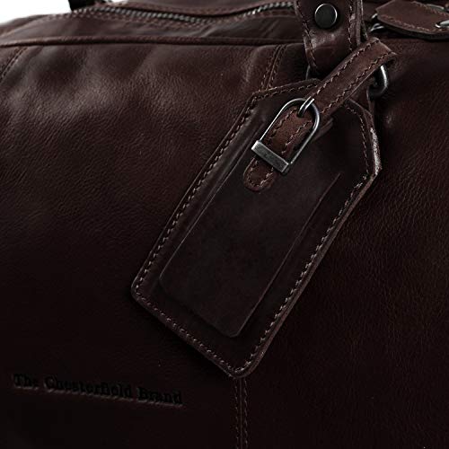 Brown William Leather Weekend Bag by Chesterfield Brand