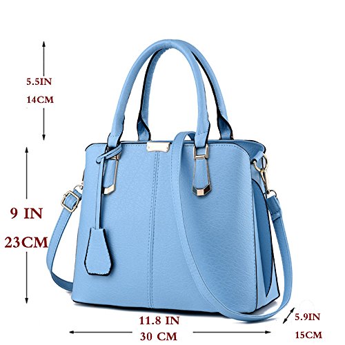 Skyblue Designer Satchel Tote Bag with Top Handle