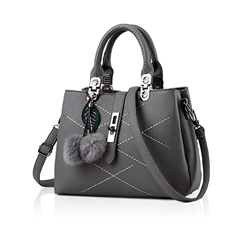 NICOLE & DORIS 2023 Gray Leather Fashion Handbag