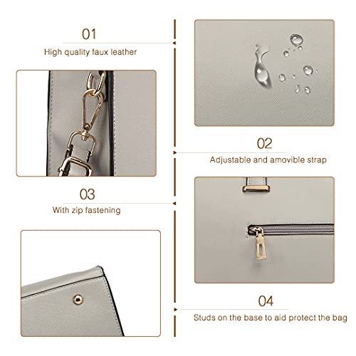 Miss Lulu Large Shoulder Bag Faux Leather Designer Handbag