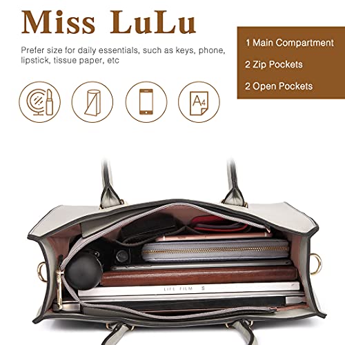 Miss Lulu Large Shoulder Bag Faux Leather Designer Handbag