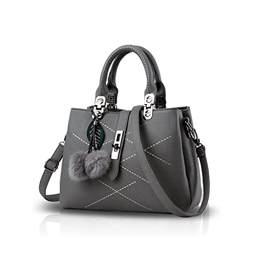 NICOLE & DORIS 2023 Gray Leather Fashion Handbag