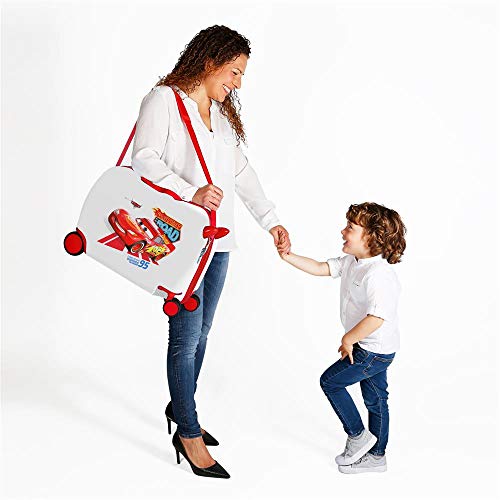 Disney Cars Kids Rolling Suitcase - Multicoloured Designer Handbag
