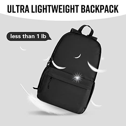 HEEYA Lightweight Black Backpack for Travel and Work