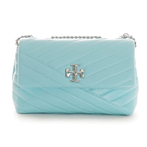 Tory Burch Kira Chevron Small Shoulder Bag, Light Celeste