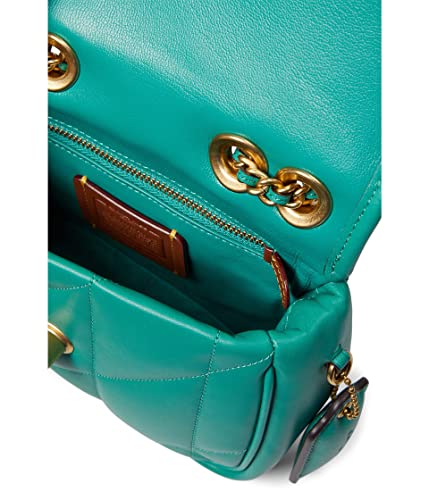Bright Green COACH Quilted Pillow Shoulder Bag 18