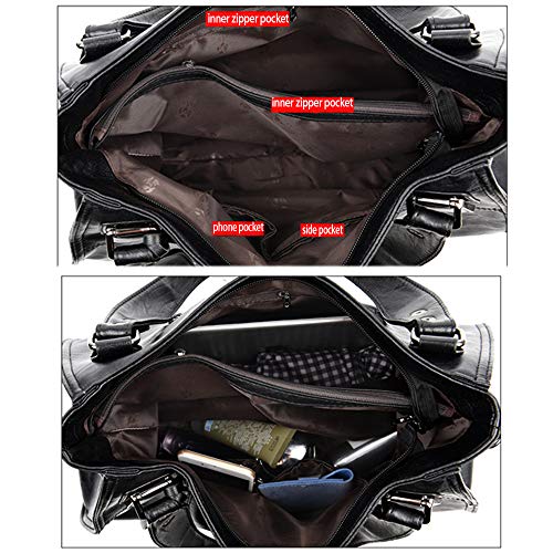 Sacmill Leather Handbags: Large Capacity Top Handle Design