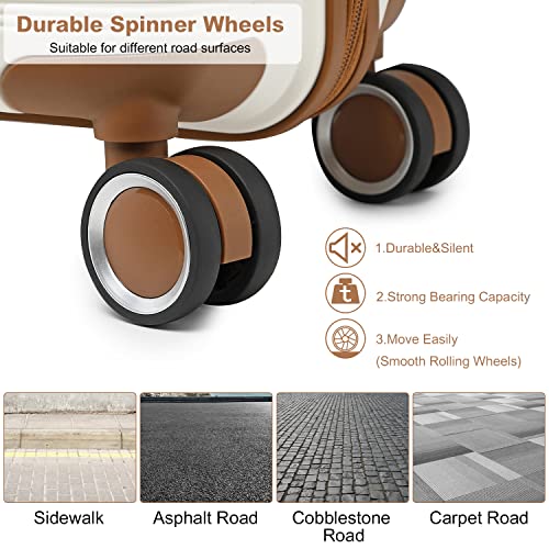 28" British Traveller Large Suitcase - White