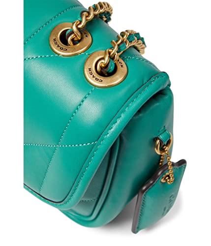 Bright Green COACH Quilted Pillow Shoulder Bag 18