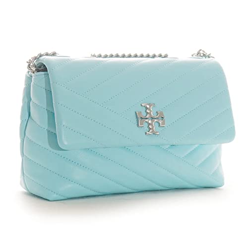 Tory Burch Kira Chevron Small Shoulder Bag, Light Celeste