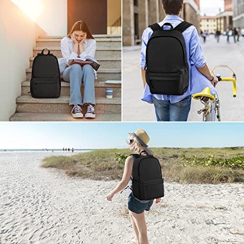 HEEYA Lightweight Black Backpack for Travel and Work