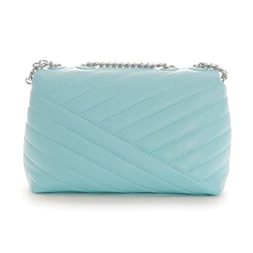 Tory Burch Kira Chevron Small Shoulder Bag, Light Celeste