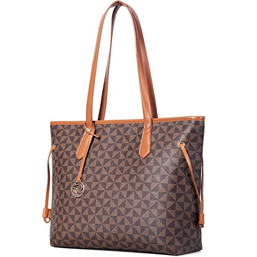 Lekesky Stylish Brown Tote Handbag for Women