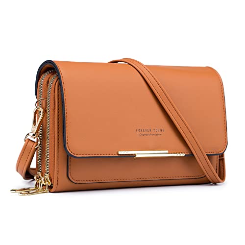 Roulens Small Crossbody Phone Bag - Brown