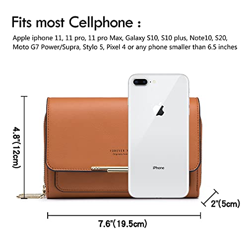 Roulens Small Crossbody Phone Bag - Brown